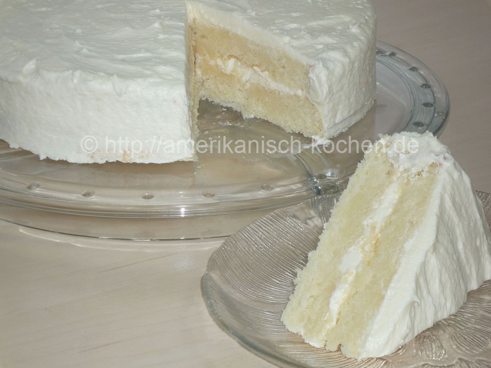 White Cake (beliebte amerikanische Torte an Feiertagen ...