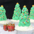 Bild von selbstgemachten weihnachtsbaum cupcakes