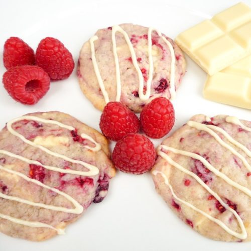 Weiche Cookies mit Himbeeren & weißer Schokolade (Soft ...