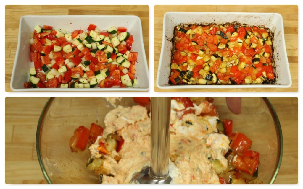 Chicken Skewers &amp; Roasted Vegetable Dip - amerikanisch-kochen.de