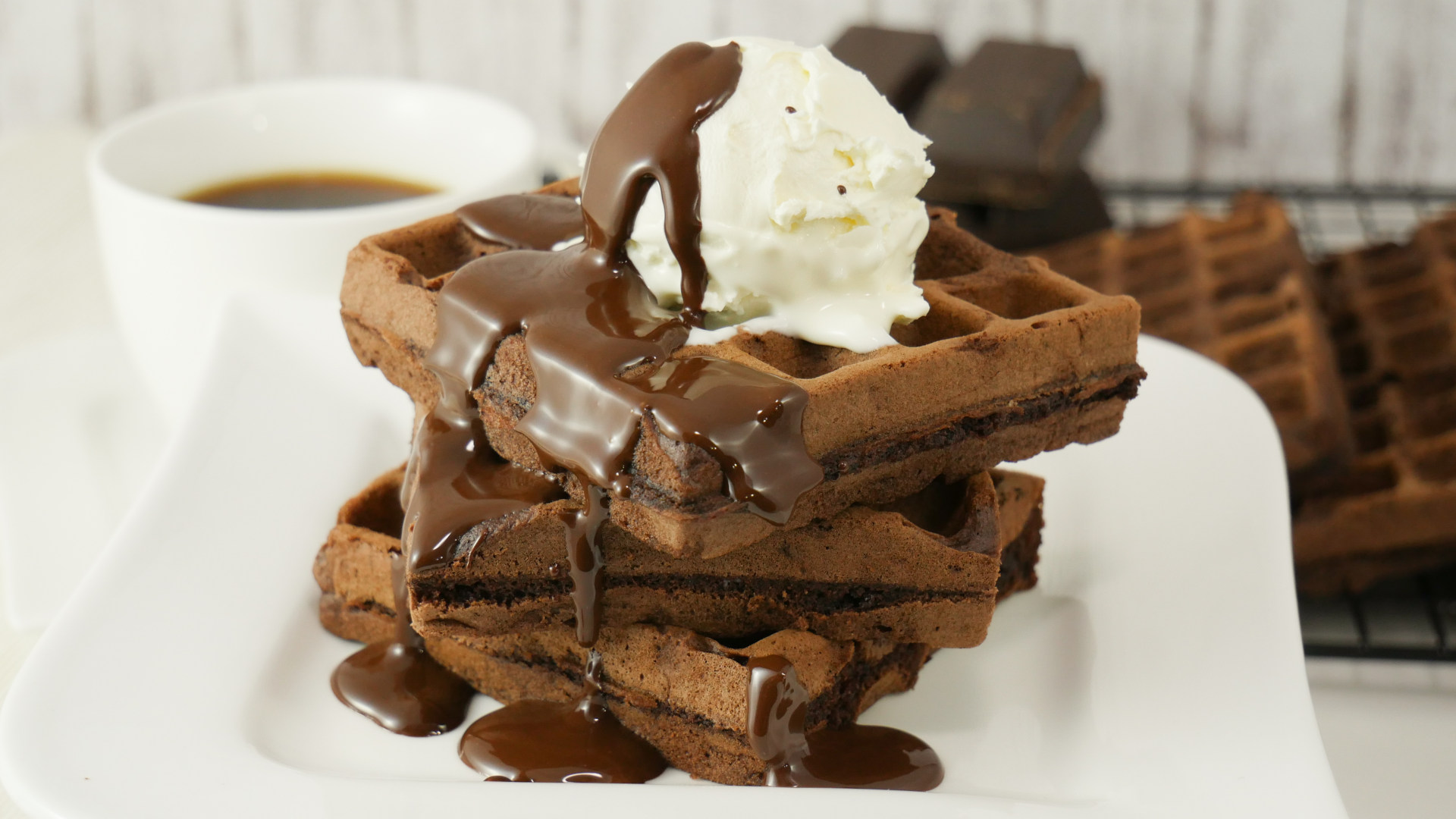 Brownie Waffles | Leckere Schokoladenwaffeln - amerikanisch-kochen.de