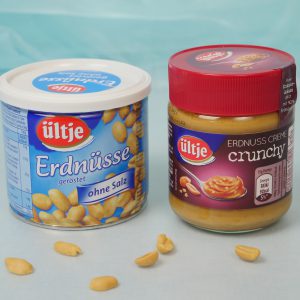 Bild von Erdnussbutter und Erdnüssen