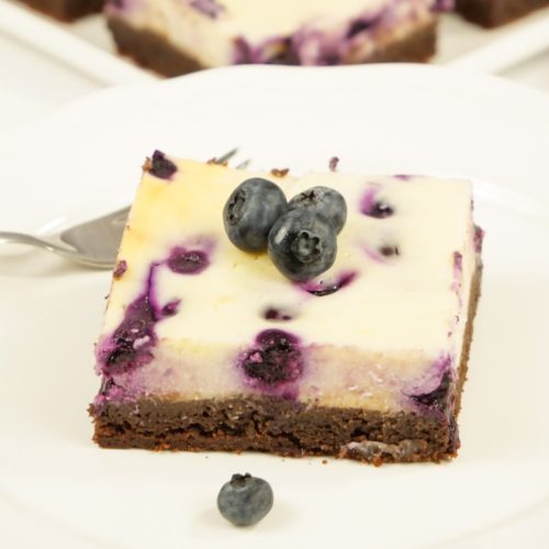 Cheesecake Brownies mit Blaubeeren - Blueberry Cheesecake Brownies ...